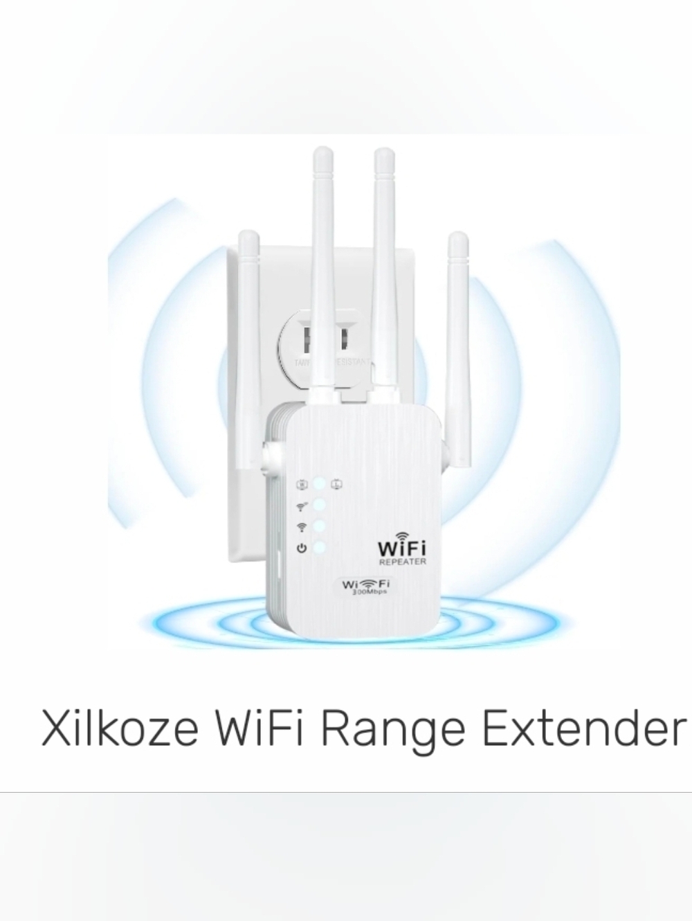 White WiFi Range Extender - High-Gain Signal Booster